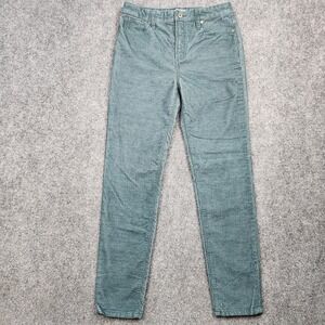 Carve Designs‎ Pants Womens 4 Green Corduroy Skinny Leg Five Pocket Casual